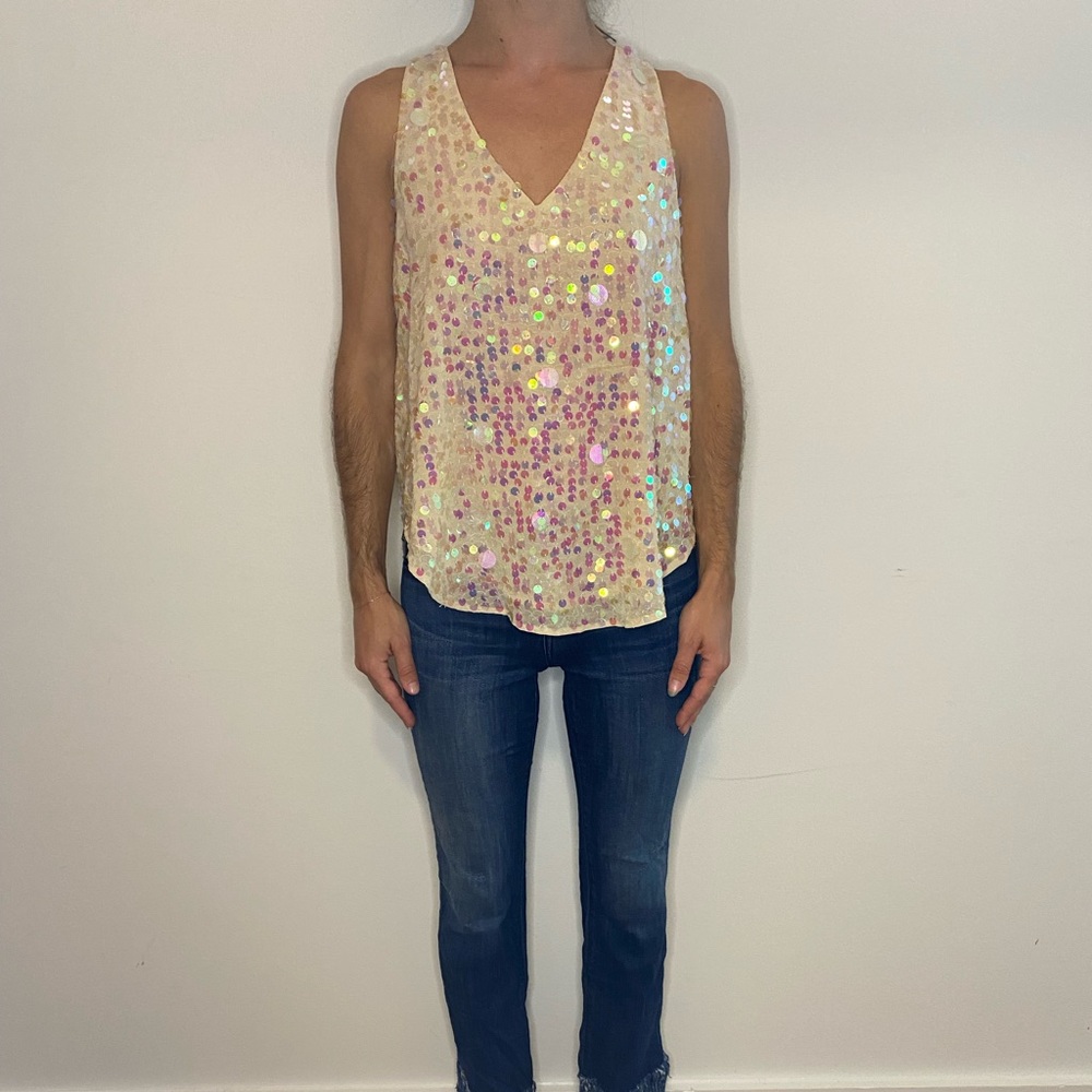 Sequin racer back tank